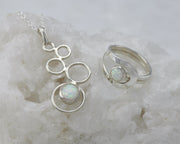 opal necklace and matching opal ring