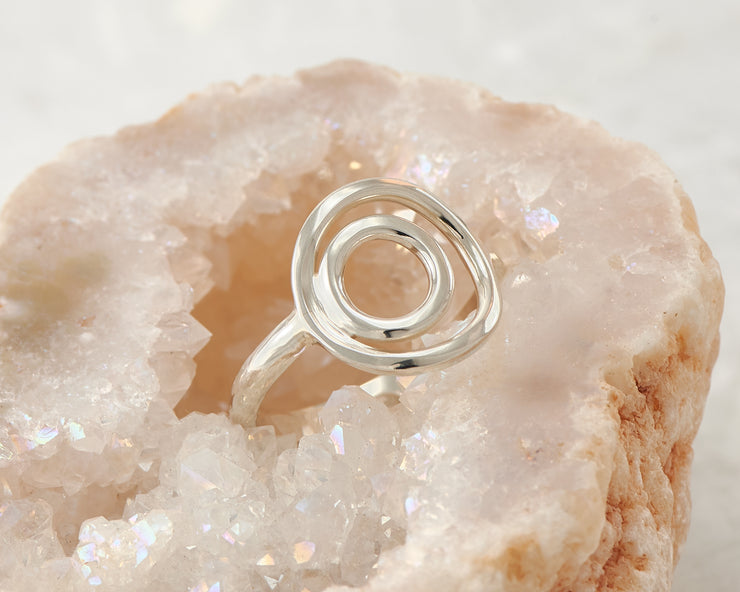 central circles ring in quartz