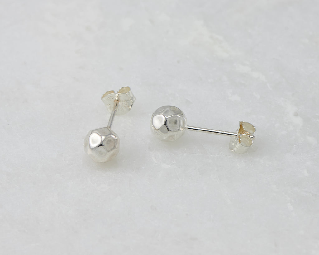 Ball Stud Earrings - Silver – VED JEWELS