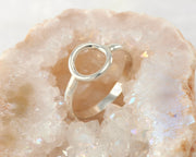 central circle ring in quartz