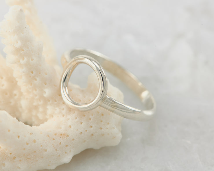circle ring on coral