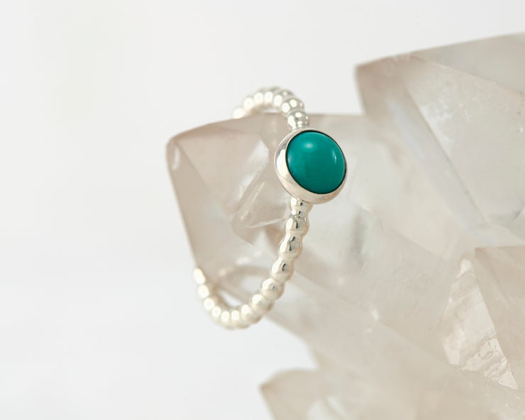 matching beaded silver turquoise ring