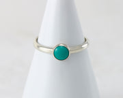 ring holder with silver turquoise ring