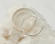 top down view of wedding ring set