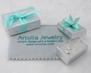 gift wrap for silver wedding band set 
