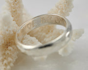 Custom ring engraving on coral